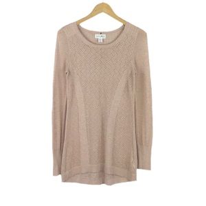 SHRINKING VIOLET | Blush Open Knit Sweater Dress